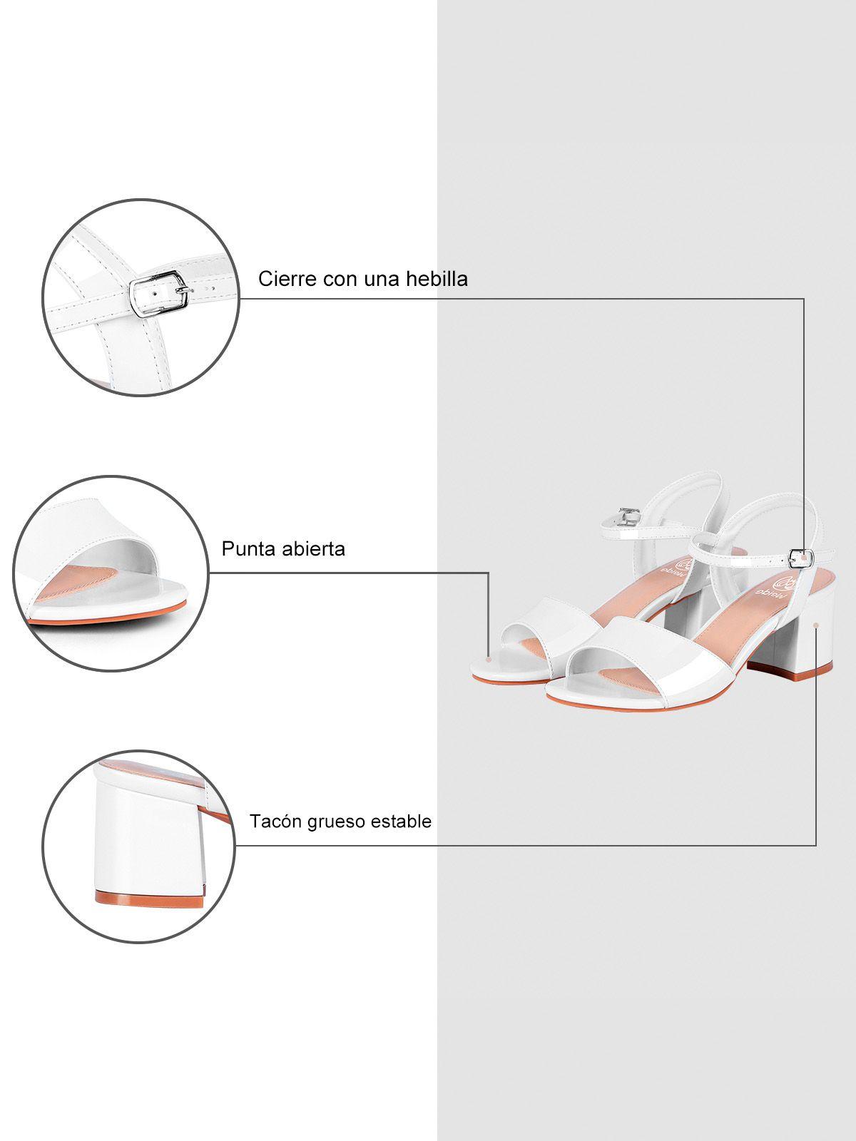 Sandalia Casual Taco Blanca Mujer Weide GH64-6