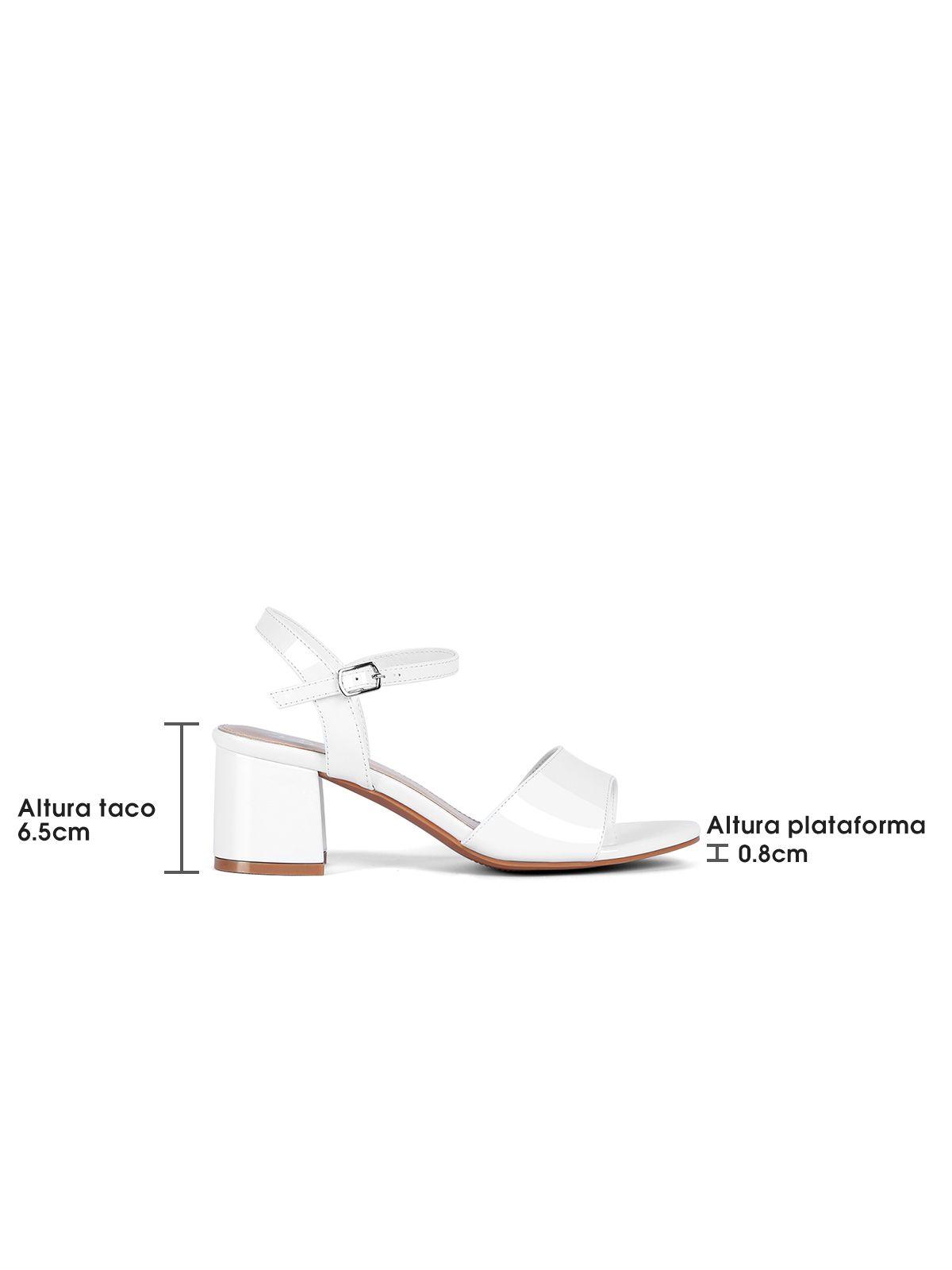 Sandalia Casual Taco Blanca Mujer Weide GH64-5