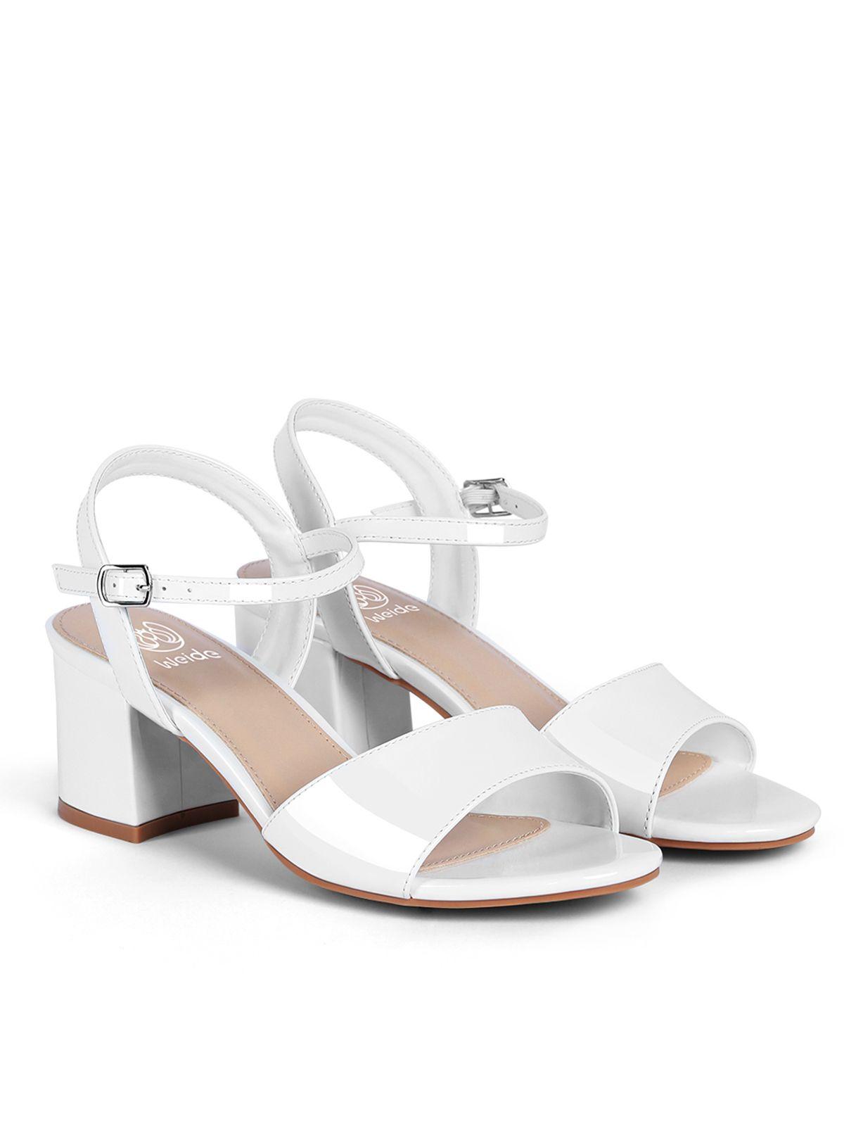 Sandalia Casual Taco Blanca Mujer Weide GH64-5