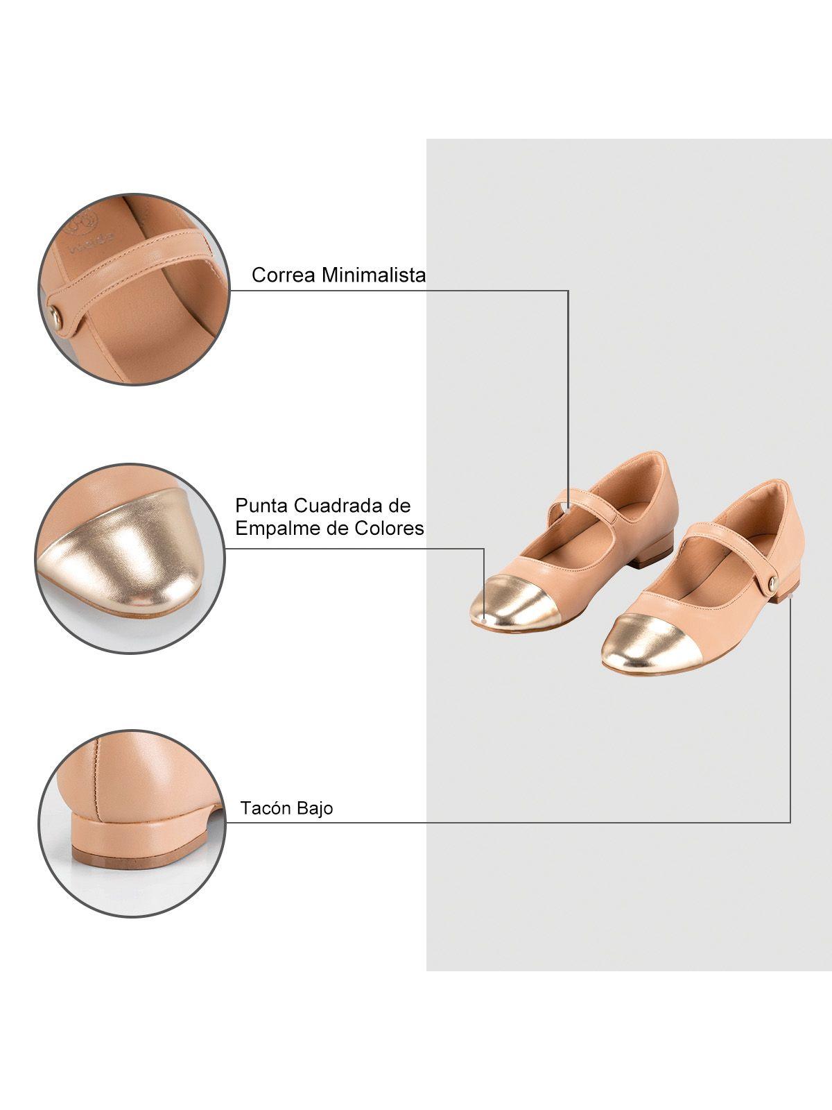 Zapatos Taco Beige Weide YL67-6