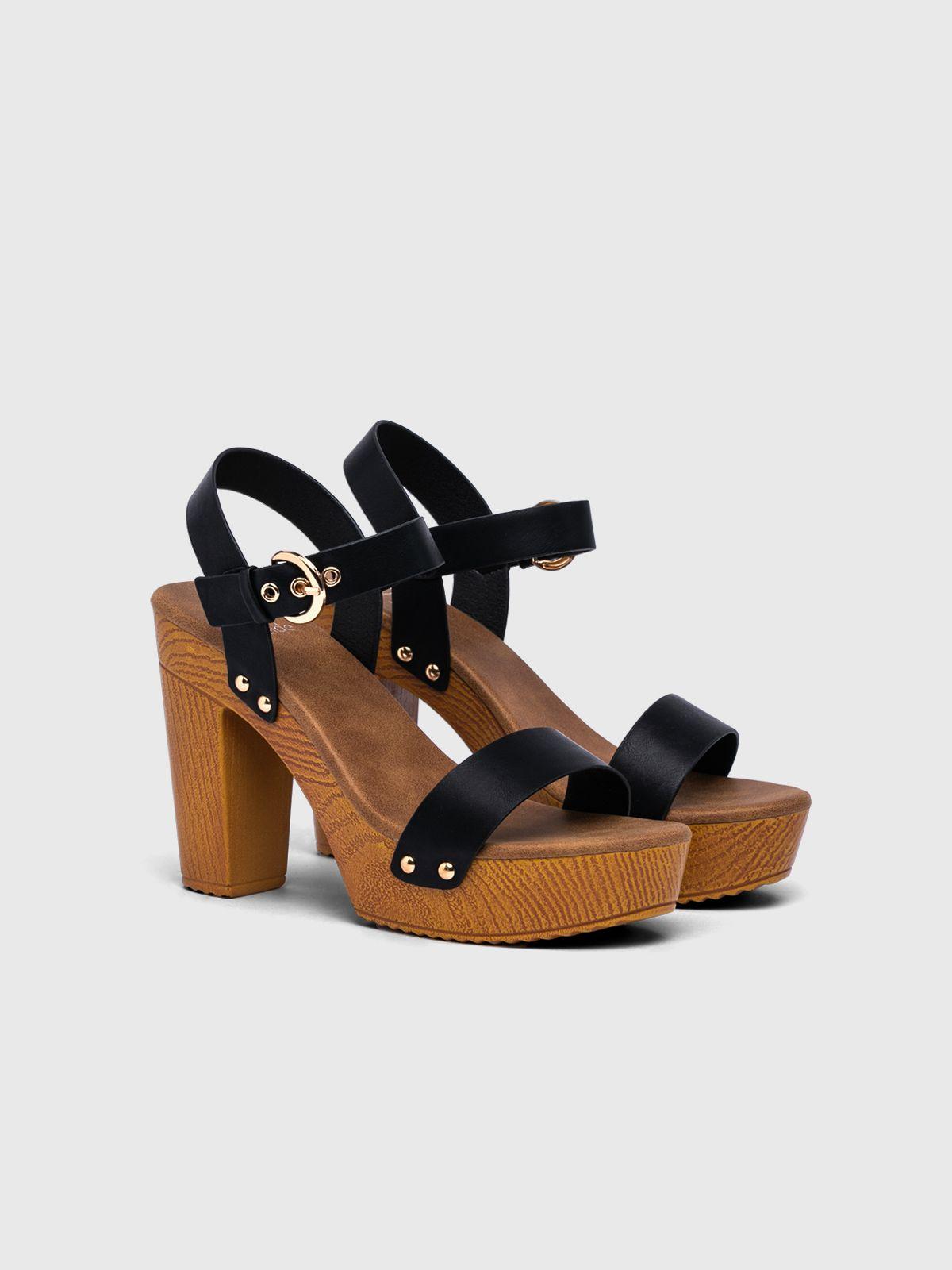 Sandalia Mujer Elida Negro Weide-4