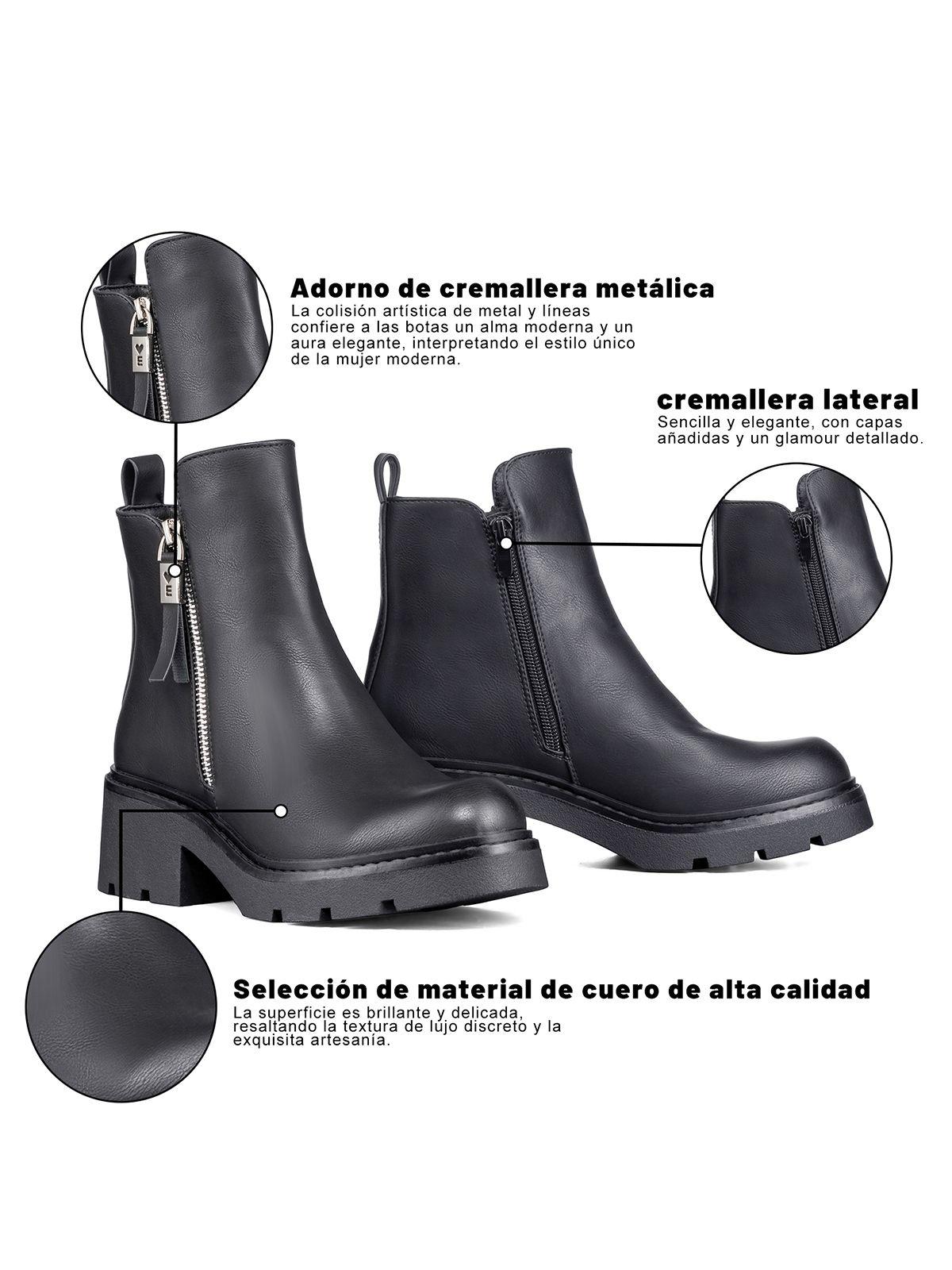 Botin Casual Mujer Eco Cuero Vintage Comodo Weide ZS65-6
