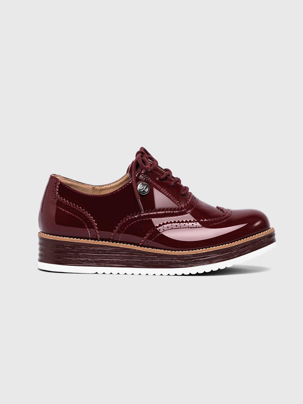 Mocasin Mujer Edith Rojo Oscuro Weide-2