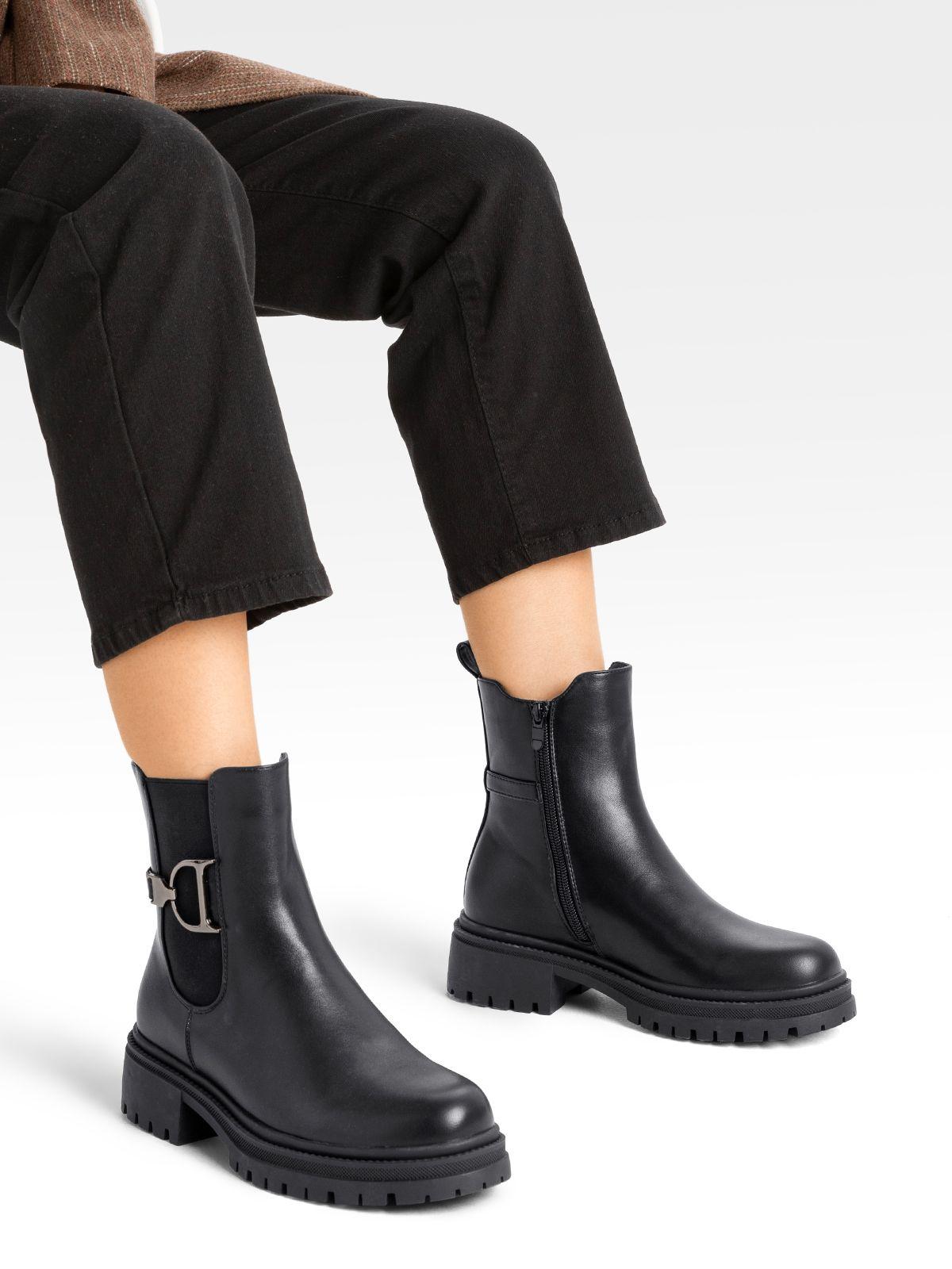Botin Casual Mujer Eco Cuero Con Felpa Comodo Weide ZS60-1