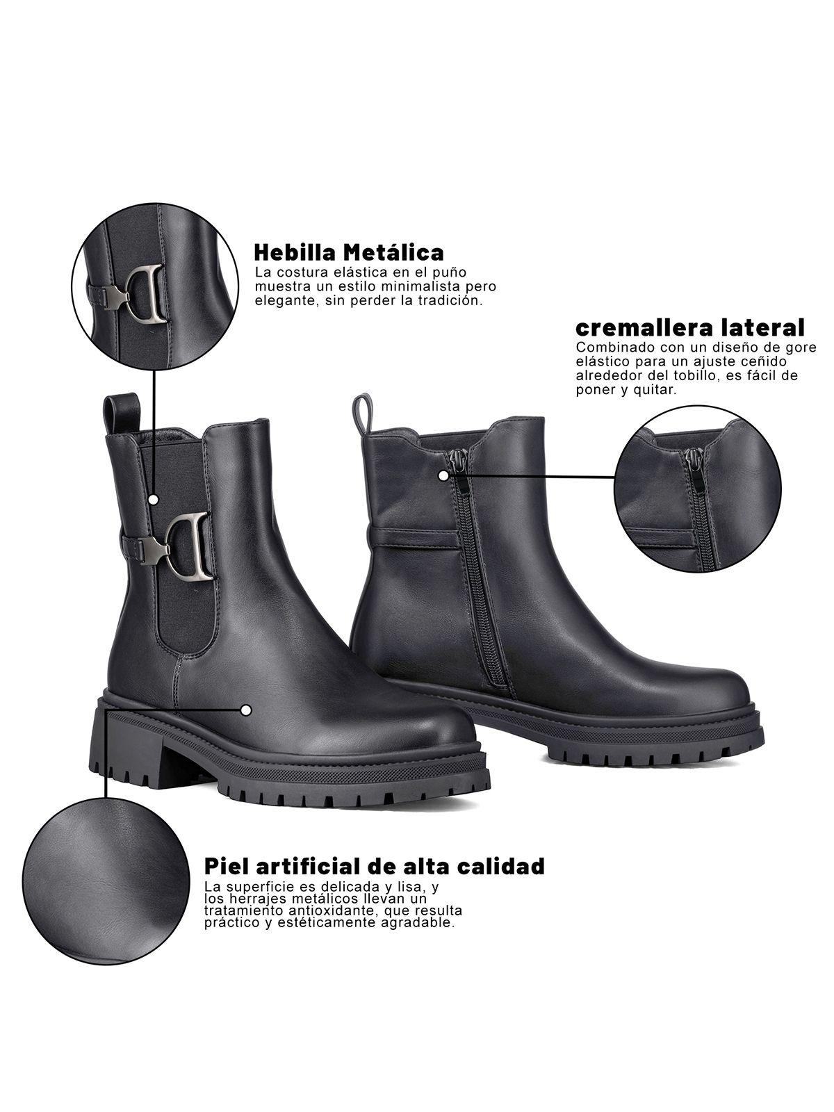 Botin Casual Mujer Eco Cuero Con Felpa Comodo Weide ZS60-6