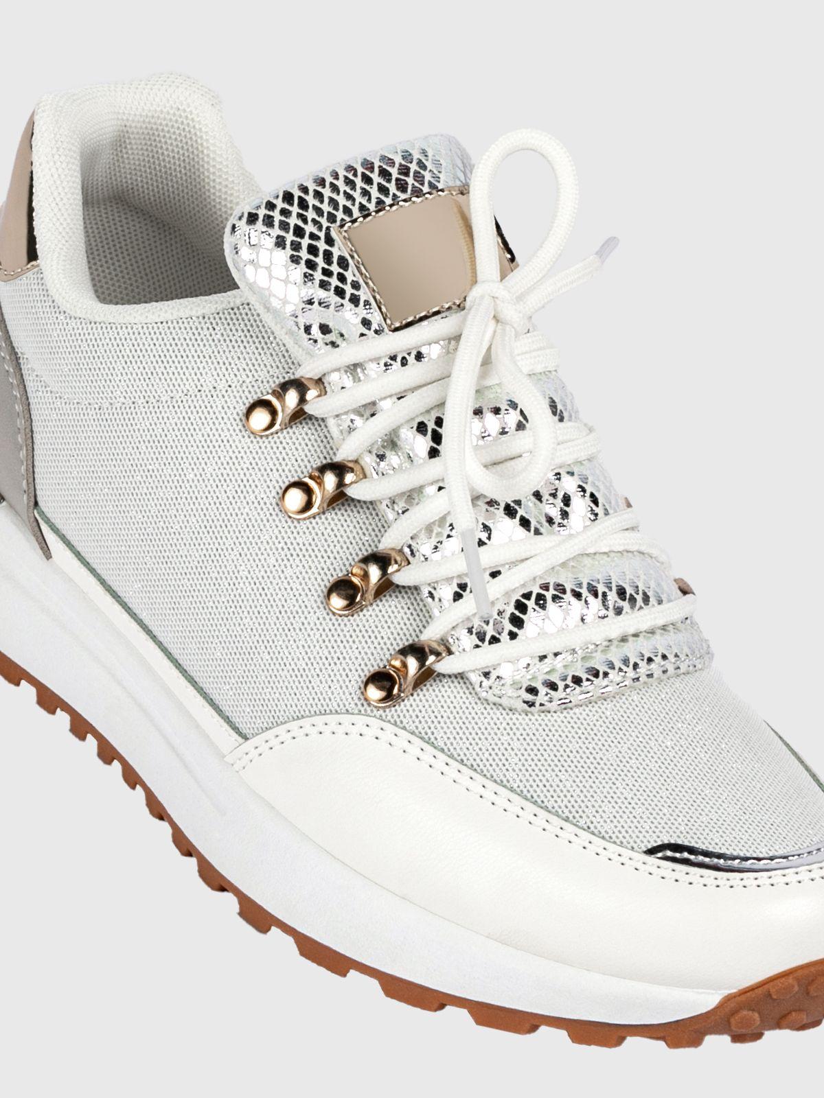 Zapatilla  Mujer Flora Blanco Weide-5