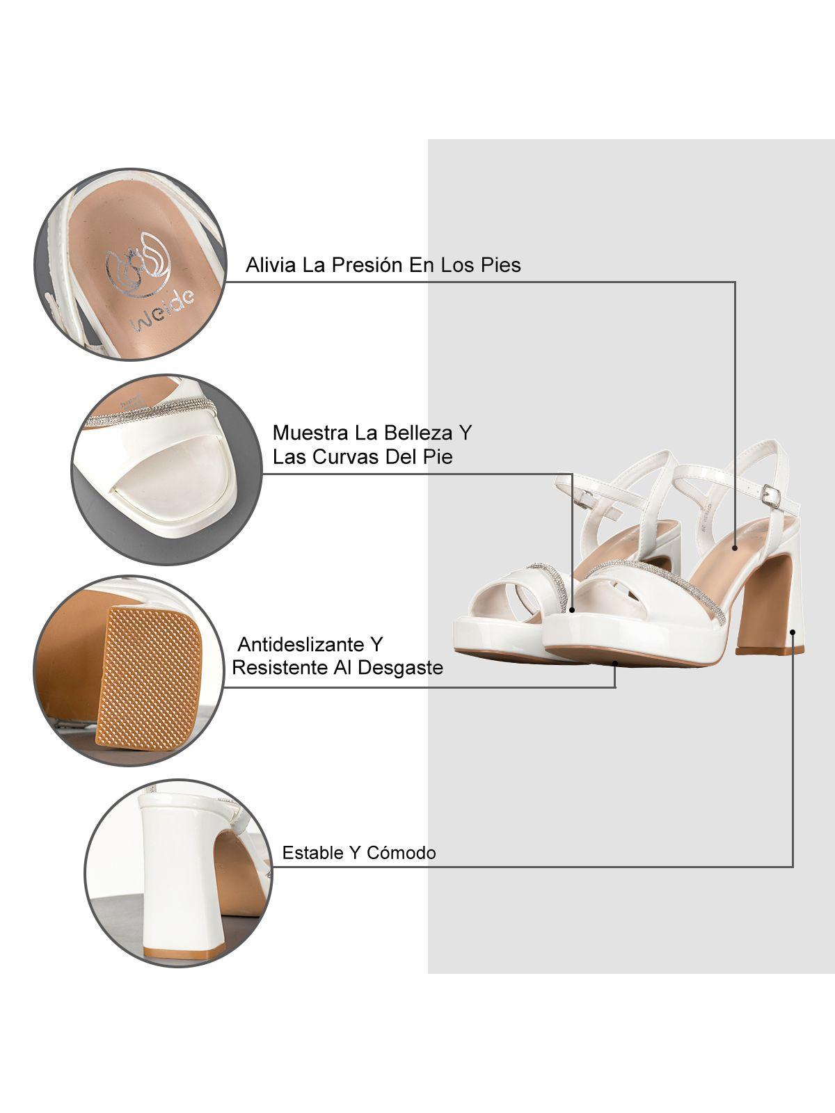 Sandalias Casual Fiesta Charol Mujer Plataforma Weide GH130-5