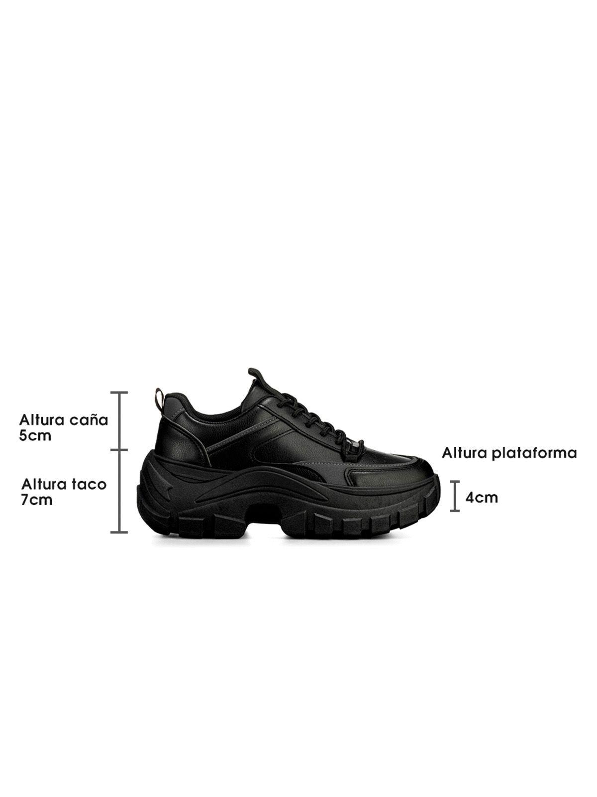 Zapatilla Negro Casual Mujer Weide WLT01-5