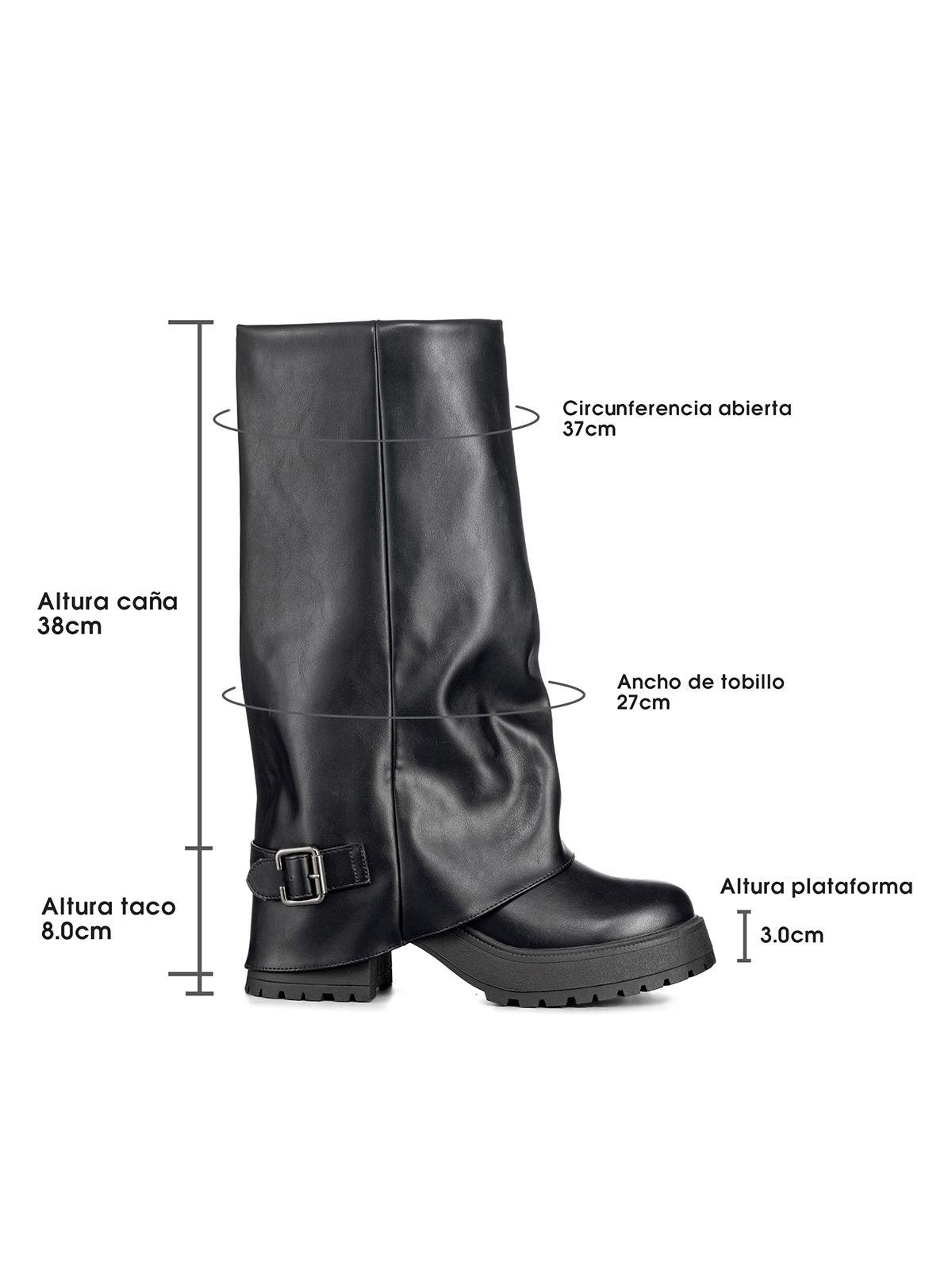 Botas Largas Mujer Negro Eco Cuero De Moda Weide CZY605-5