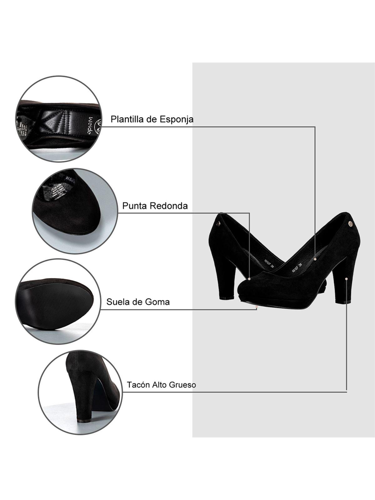 Zapatos Negro Casual Mujer Weide GH107-6