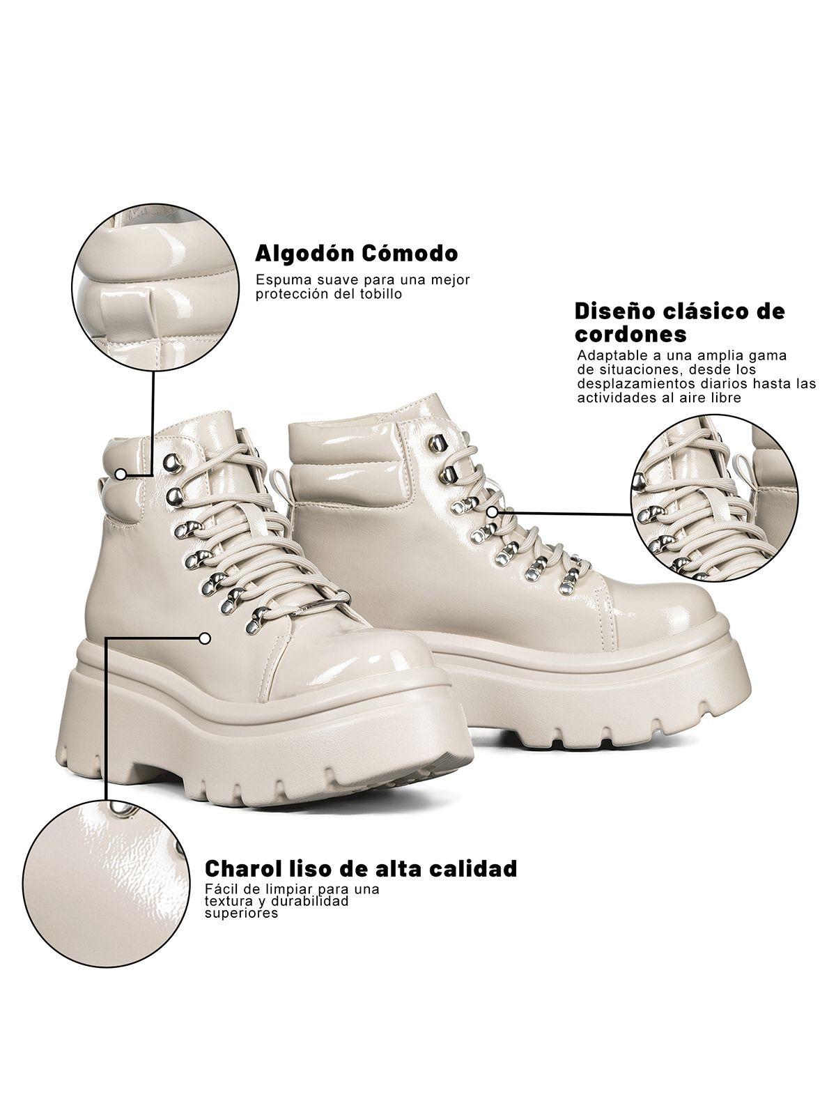 Botin Beige Casual Mujer Weide DH56-6
