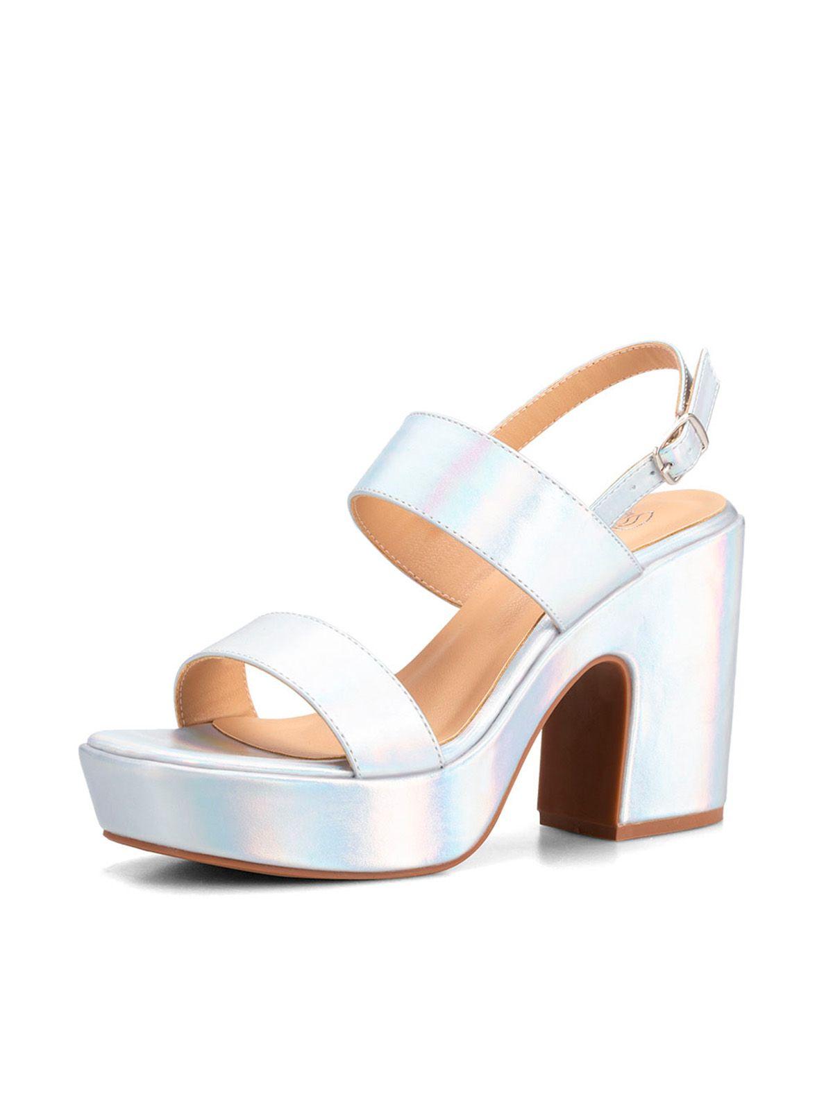 Sandalia Plataforma Plateado Fiesta TFA188 Weide-0