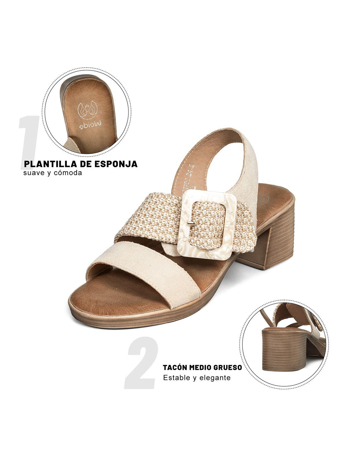 Sandalia Fiesta Tacon Vintage Mujer Weide JN705-7