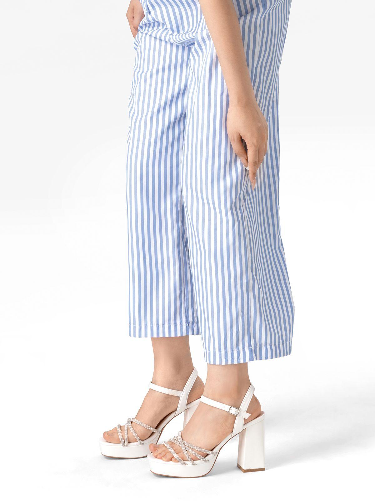 Sandalia Eco Cuero Taco Blanco Fiesta Mujer Weide YOU205-2