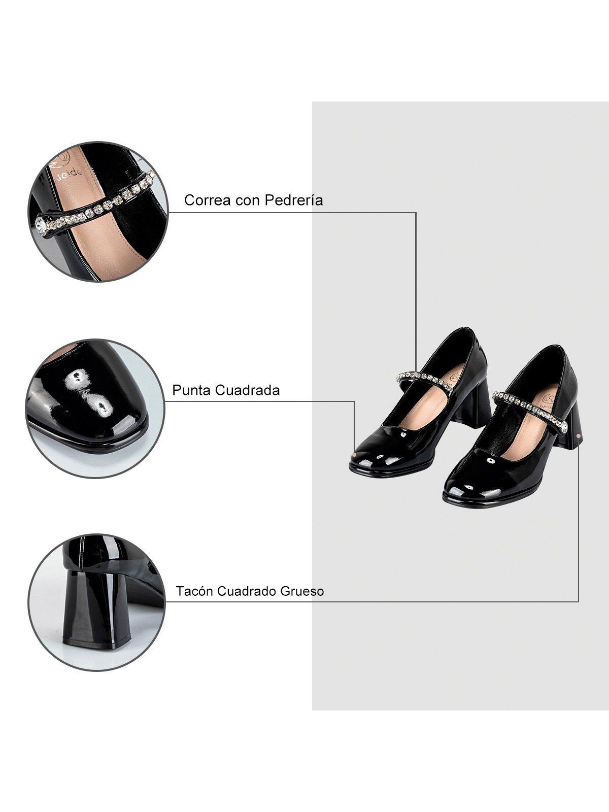 Zapatos Taco Negro Weide YL62-6