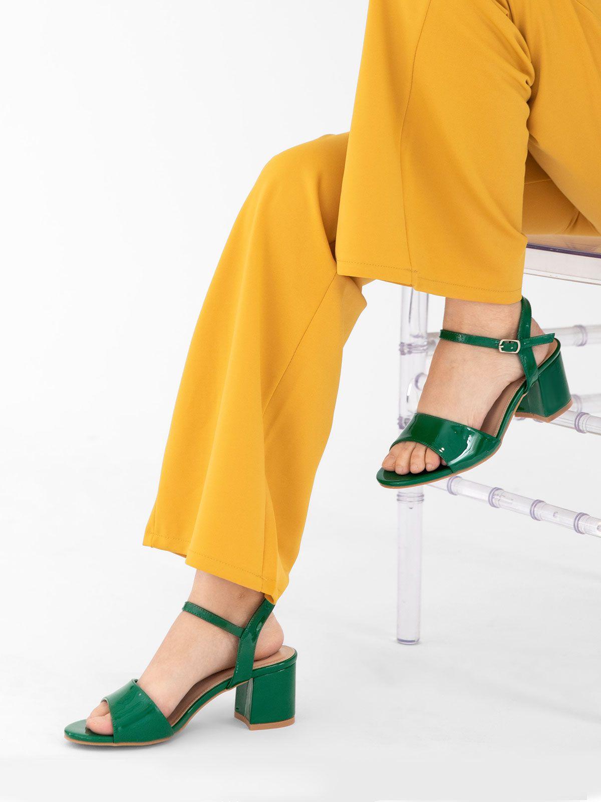 Sandalia Casual Taco Verde Mujer Weide GH64-1