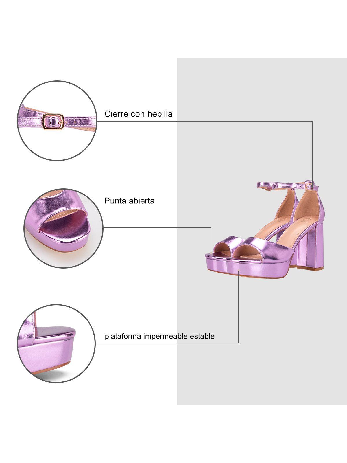 Sandalia Plataforma Morado Fiesta YJ27 Weide-5