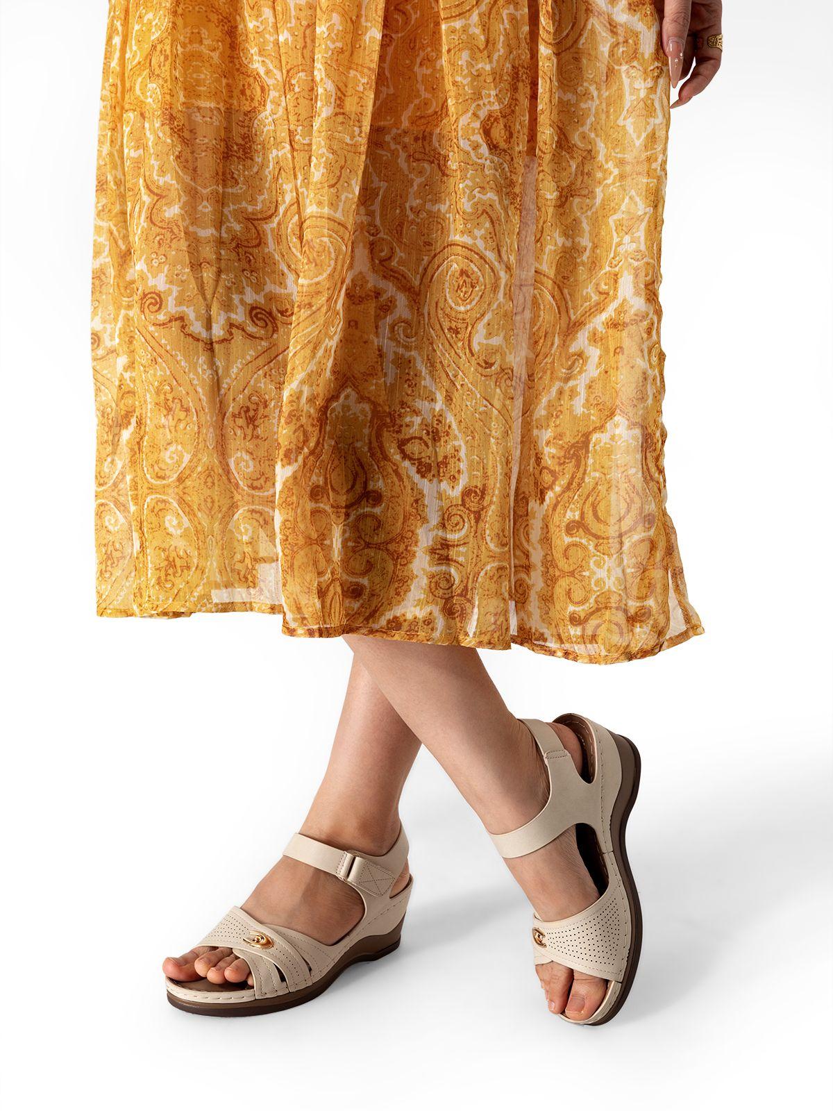 Sandalia Casual Con velcro Taco Cuña Mujer Weide JS75-2