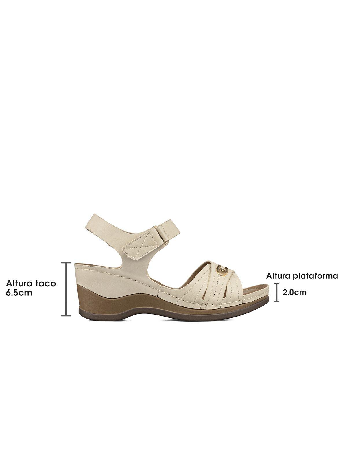 Sandalia Casual Con velcro Taco Cuña Mujer Weide JS75-5