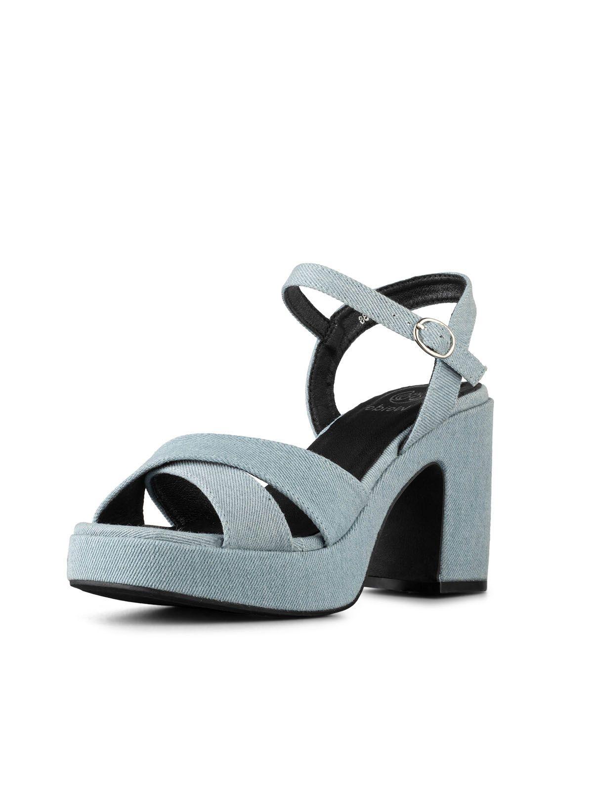 Sandalias Casual Taco Alto Mujer Fiesta Elegante Weide YL86-1