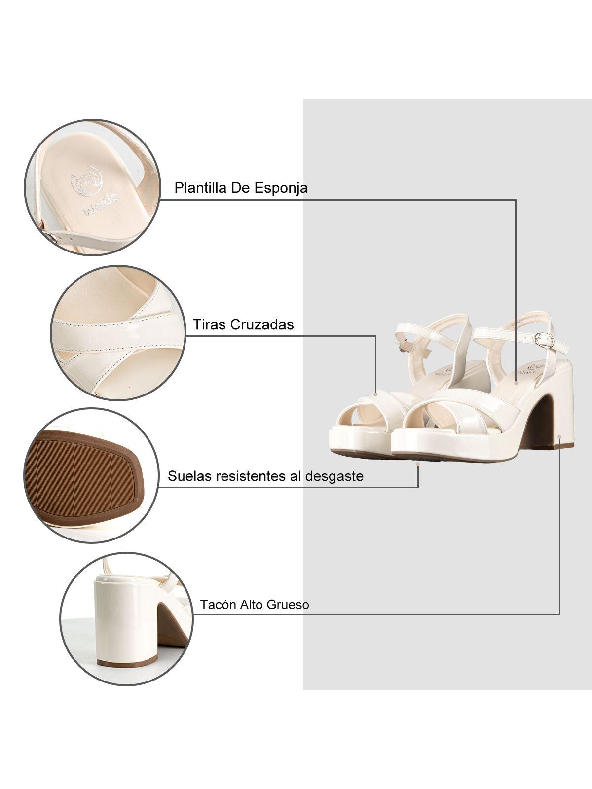 Sandalias Casual Taco Alto Mujer Fiesta Elegante Weide YL86-7