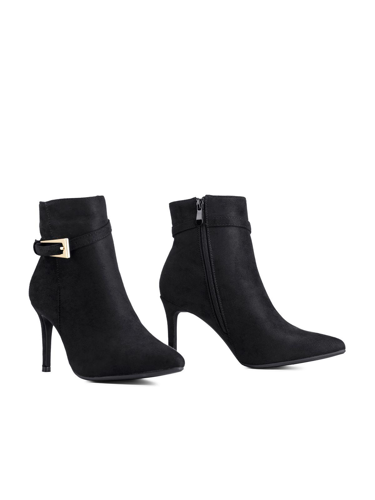 Botín Taco Alto Mujer Casual PU Textil Weide HX530-3