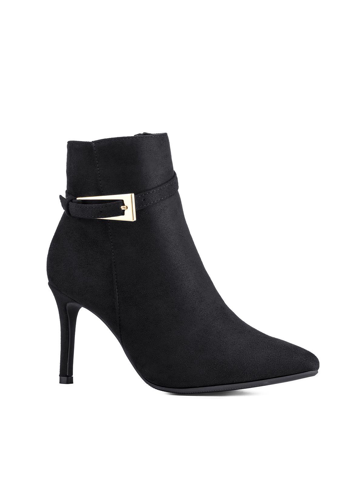 Botín Taco Alto Mujer Casual PU Textil Weide HX530-4