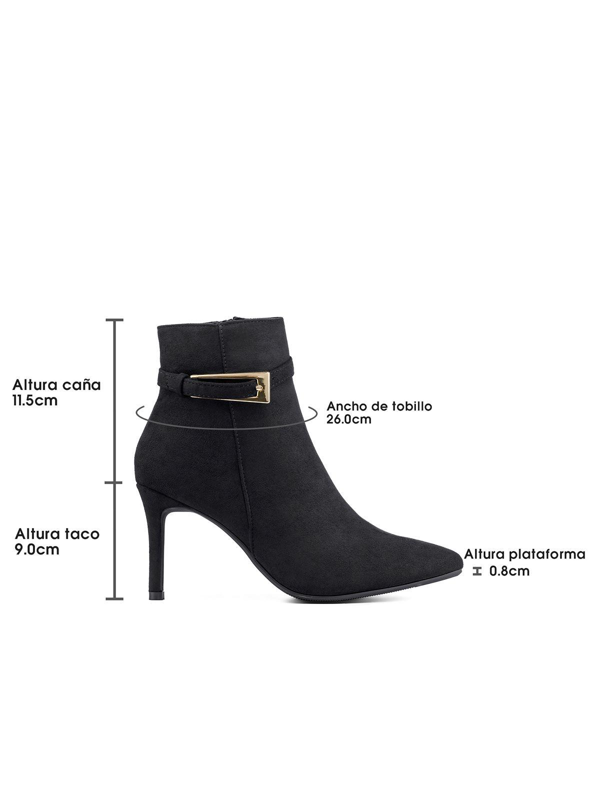 Botín Taco Alto Mujer Casual PU Textil Weide HX530-5