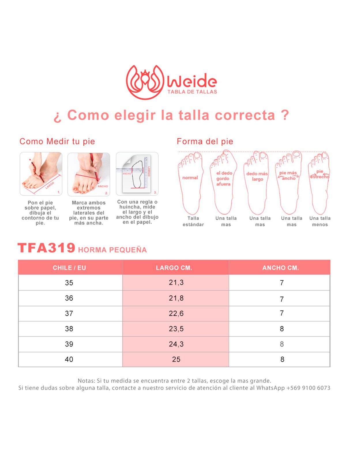 Zapato de Taco Puntiagudo Charol Mujer Weide TFA319-3