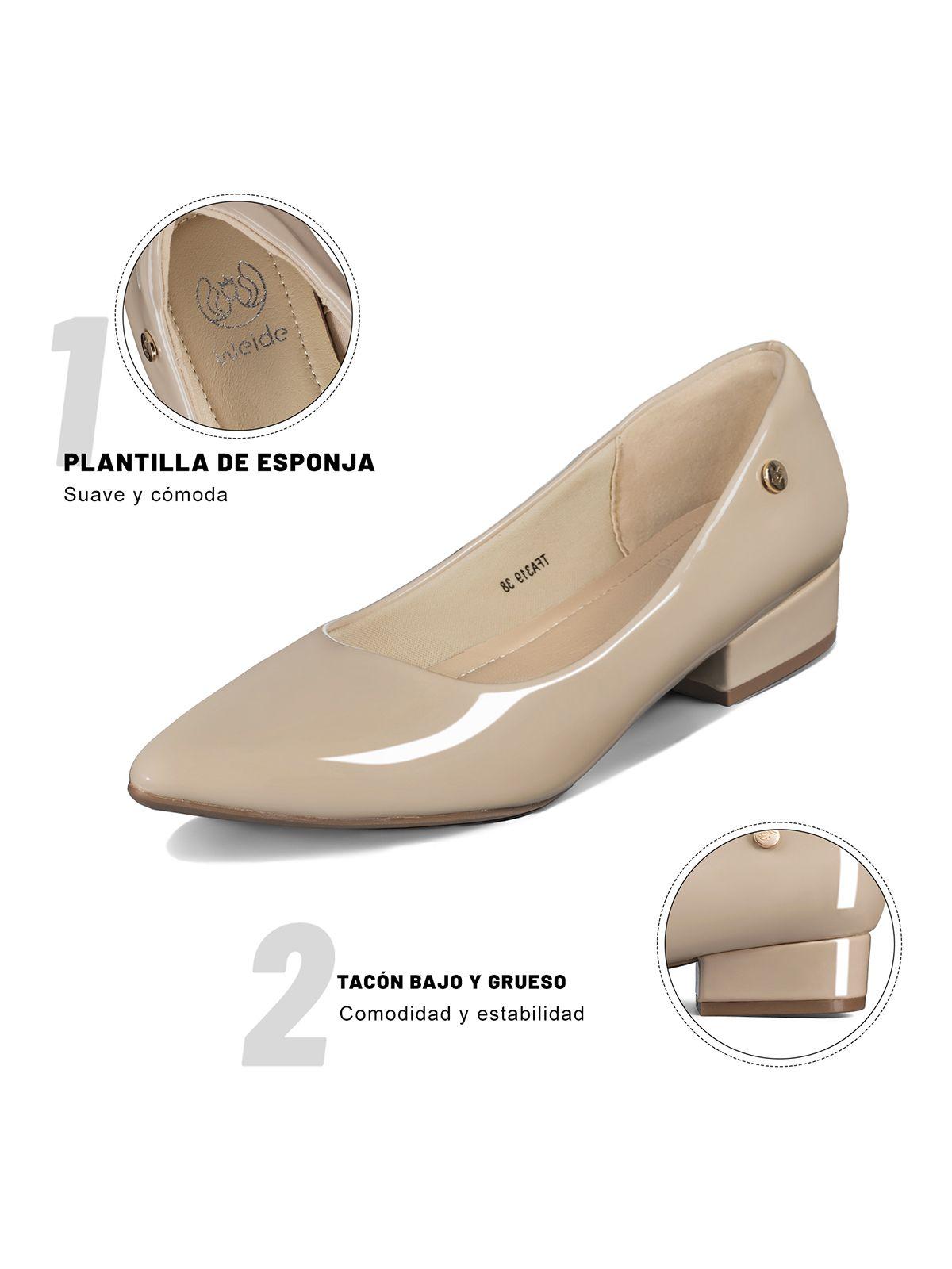 Zapato de Taco Puntiagudo Charol Mujer Weide TFA319-7
