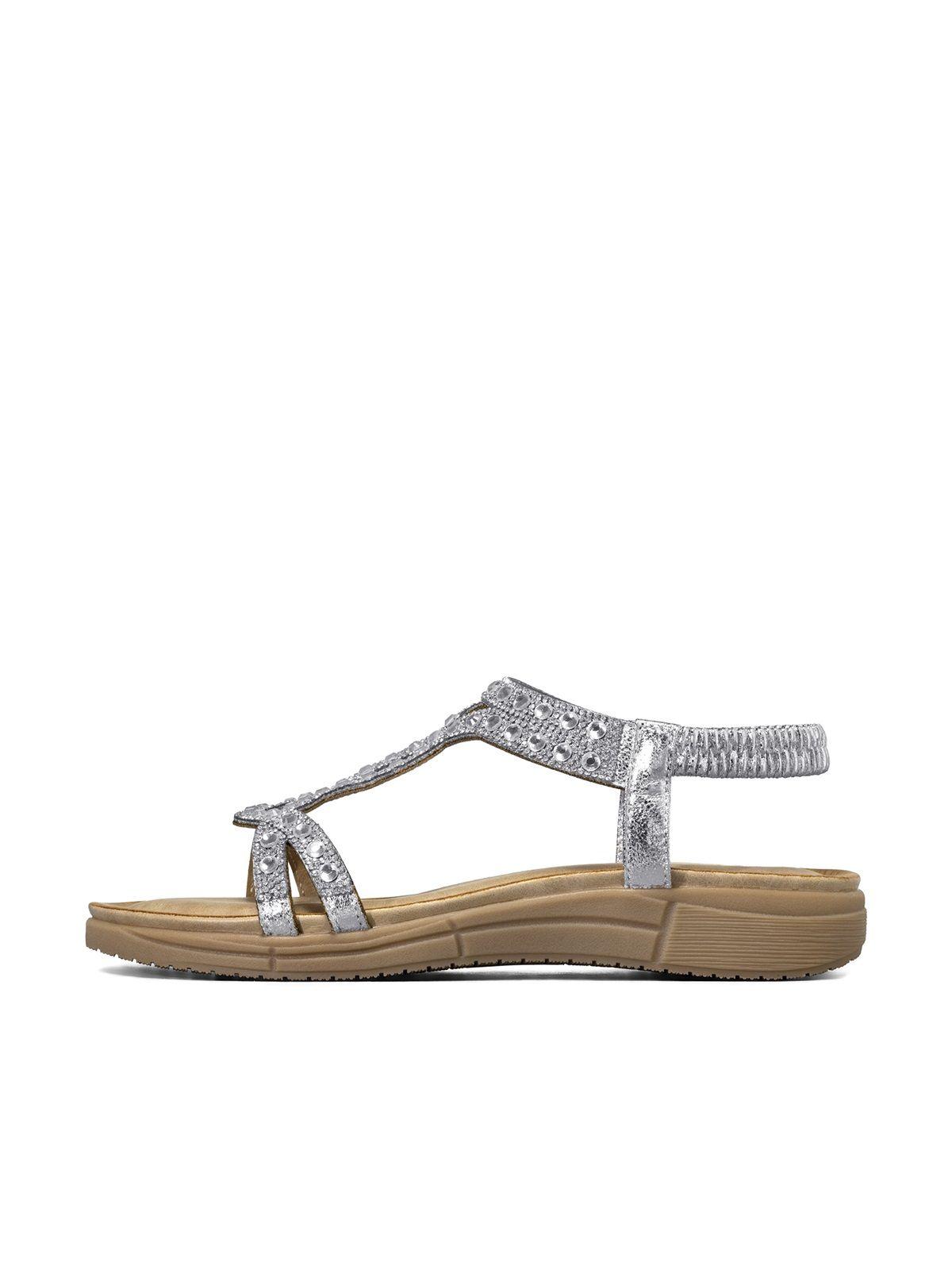 Sandalia Plana casuales Pedrería  Mujer Weide Js76-1