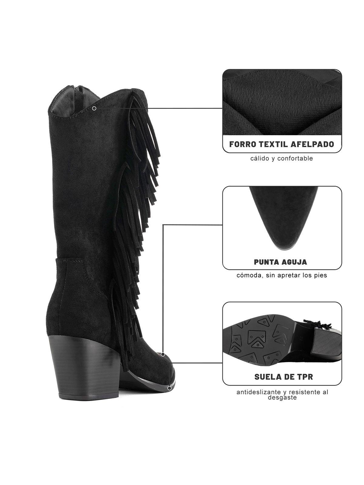 Bota Taco Mujer Outdoor PU Textil Weide HX535-7