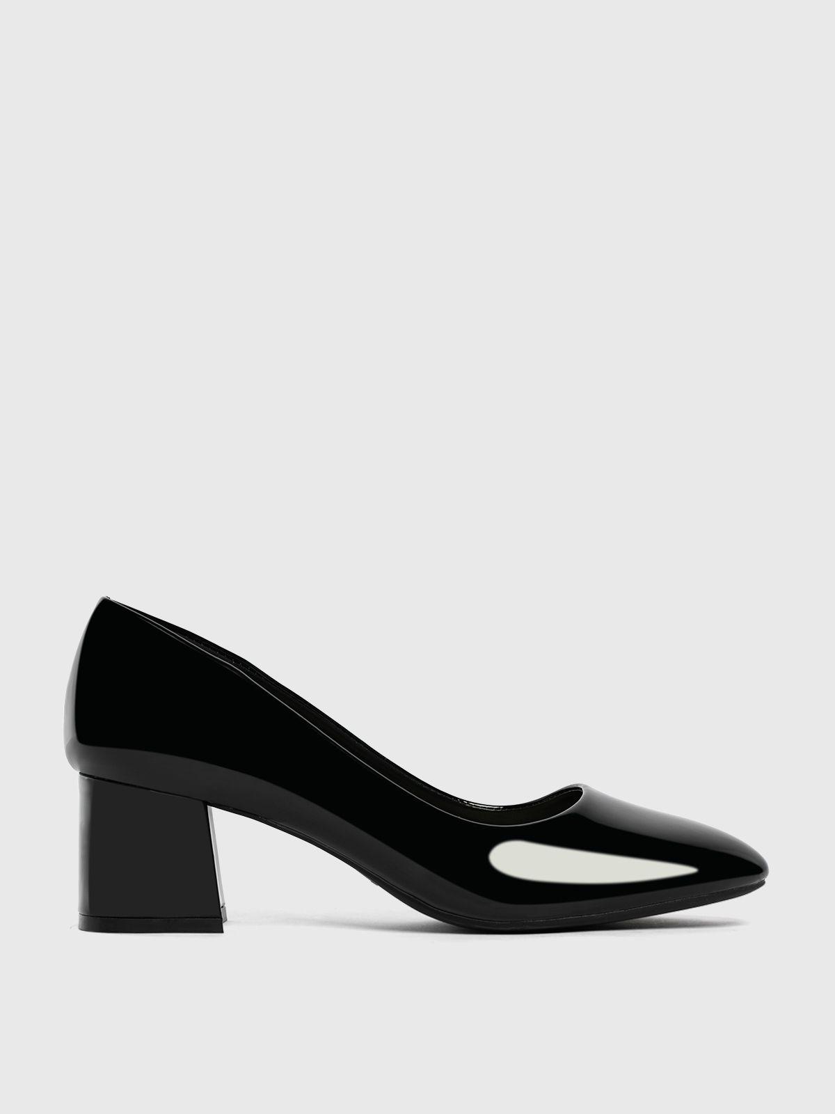 Zapatos Taco Negro Oficina Weide GH52-1