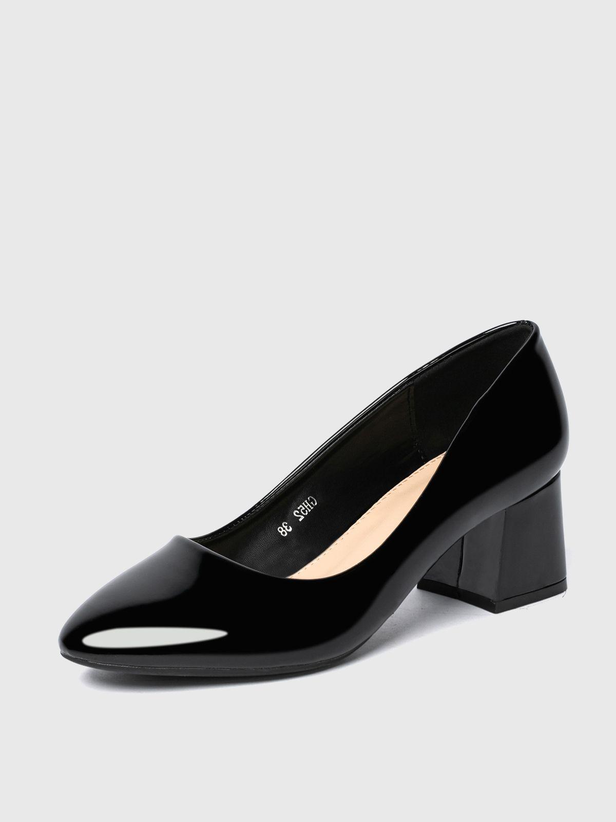 Zapatos Taco Negro Oficina Weide GH52-0