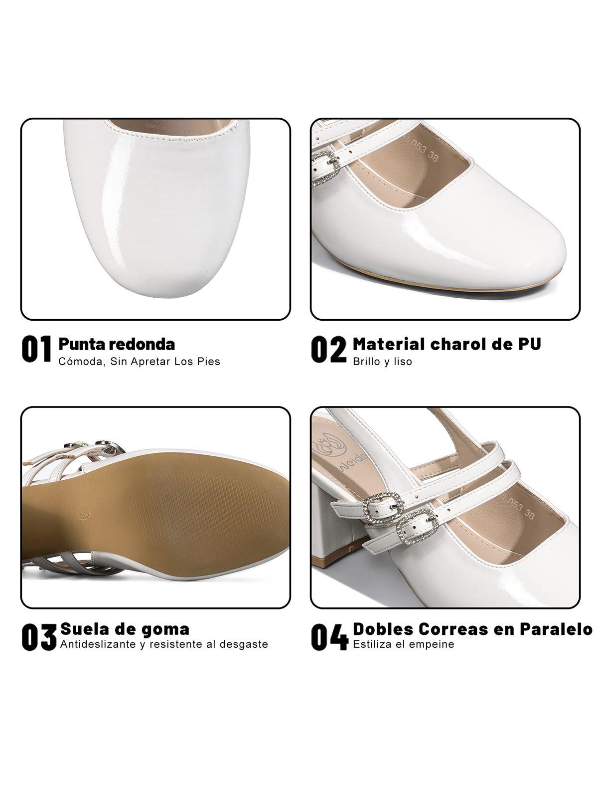 Zapato Taco Talón Descubierto Elegante Mujer Weide YL053-6