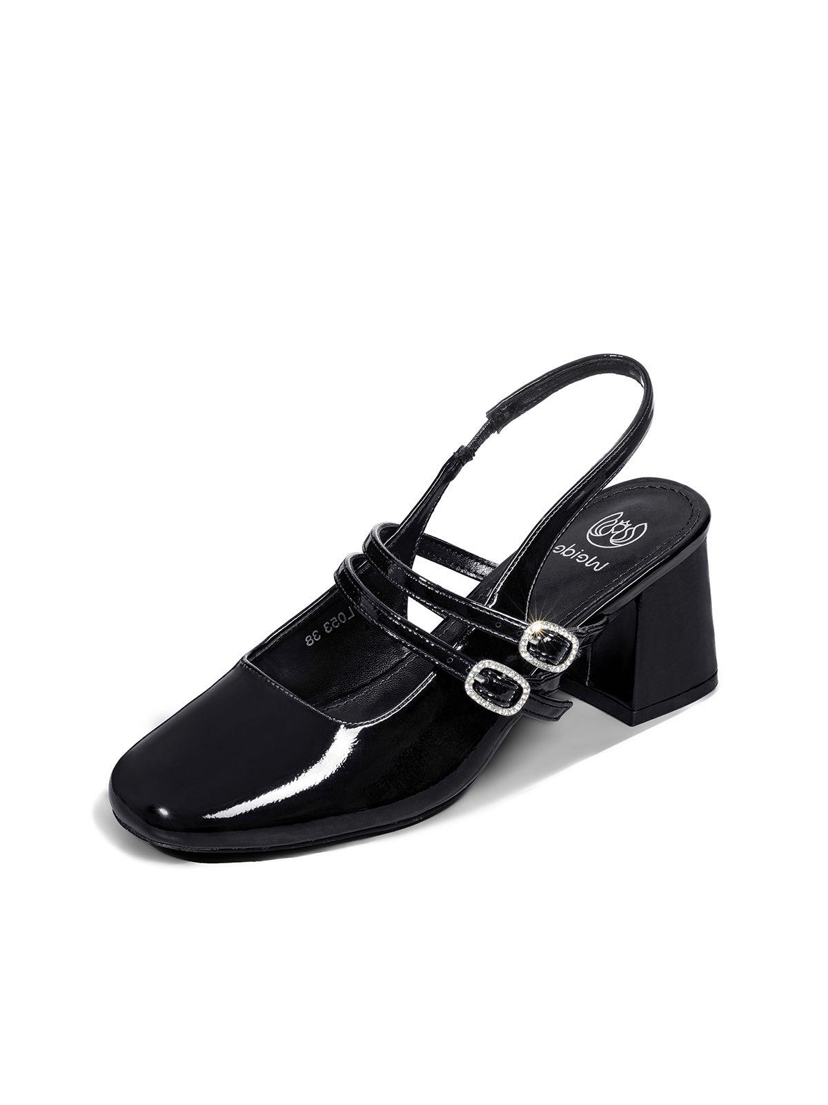 Zapato Taco Talón Descubierto Elegante Mujer Weide YL053-0