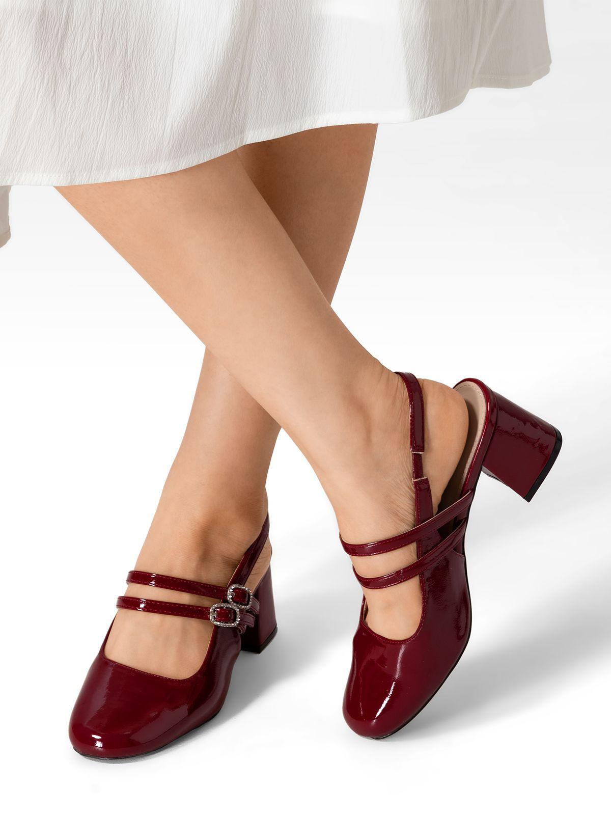 Zapato Taco Talón Descubierto Elegante Mujer Weide YL053-2