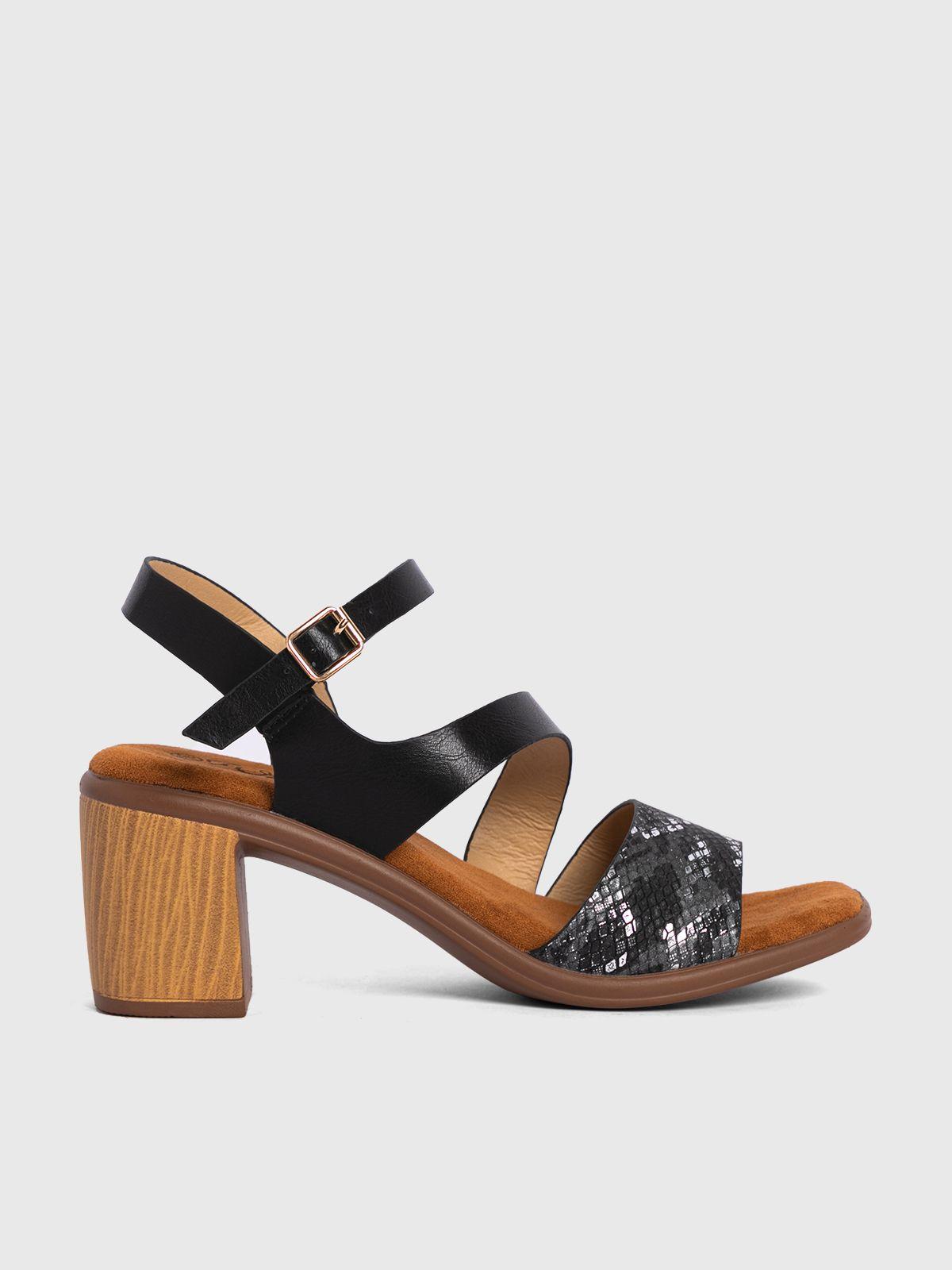 Sandalia Mujer Ernestina Negro Weide-2