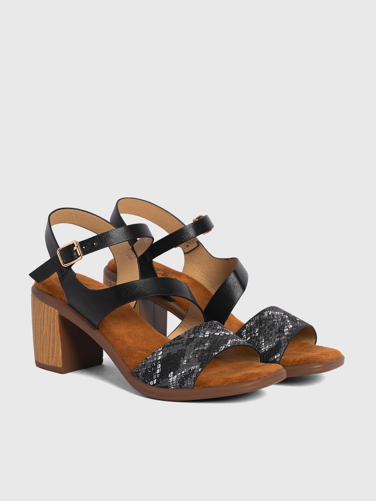 Sandalia Mujer Ernestina Negro Weide-5