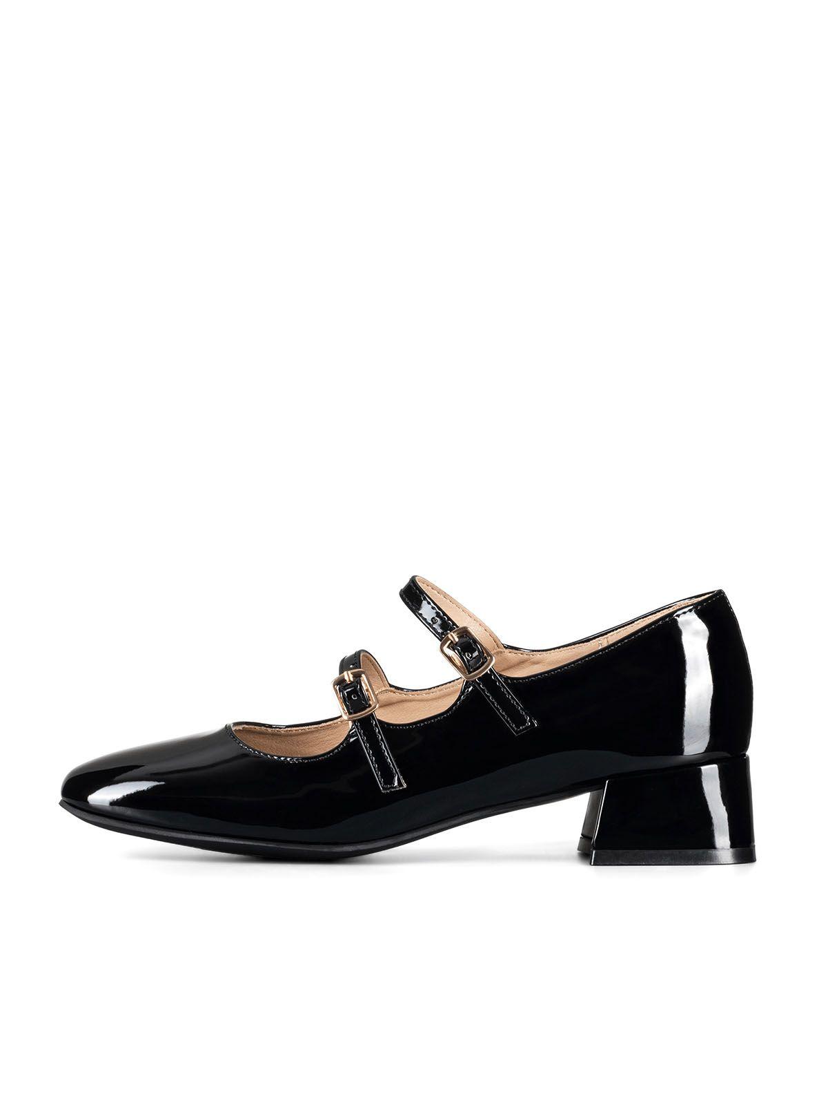 Zapatos Mary Jane Charol  Negro Taco Mujer Weide YL66-3