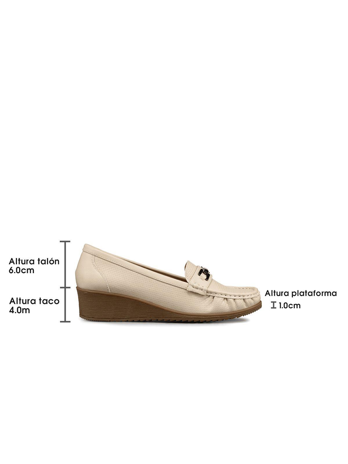 Mocasin Tacon Cuña Clásico Cómodo Casual Mujer Weide JS80-3