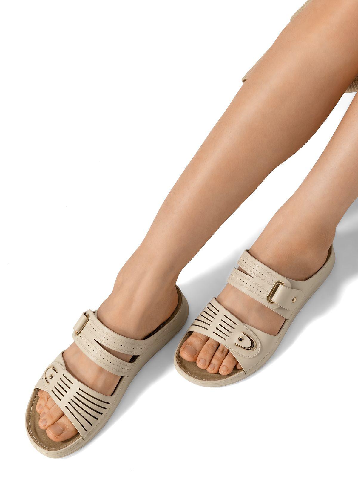 Sandalia Estilo Chala Taco Cuña Casual Mujer Weide Jn722-1