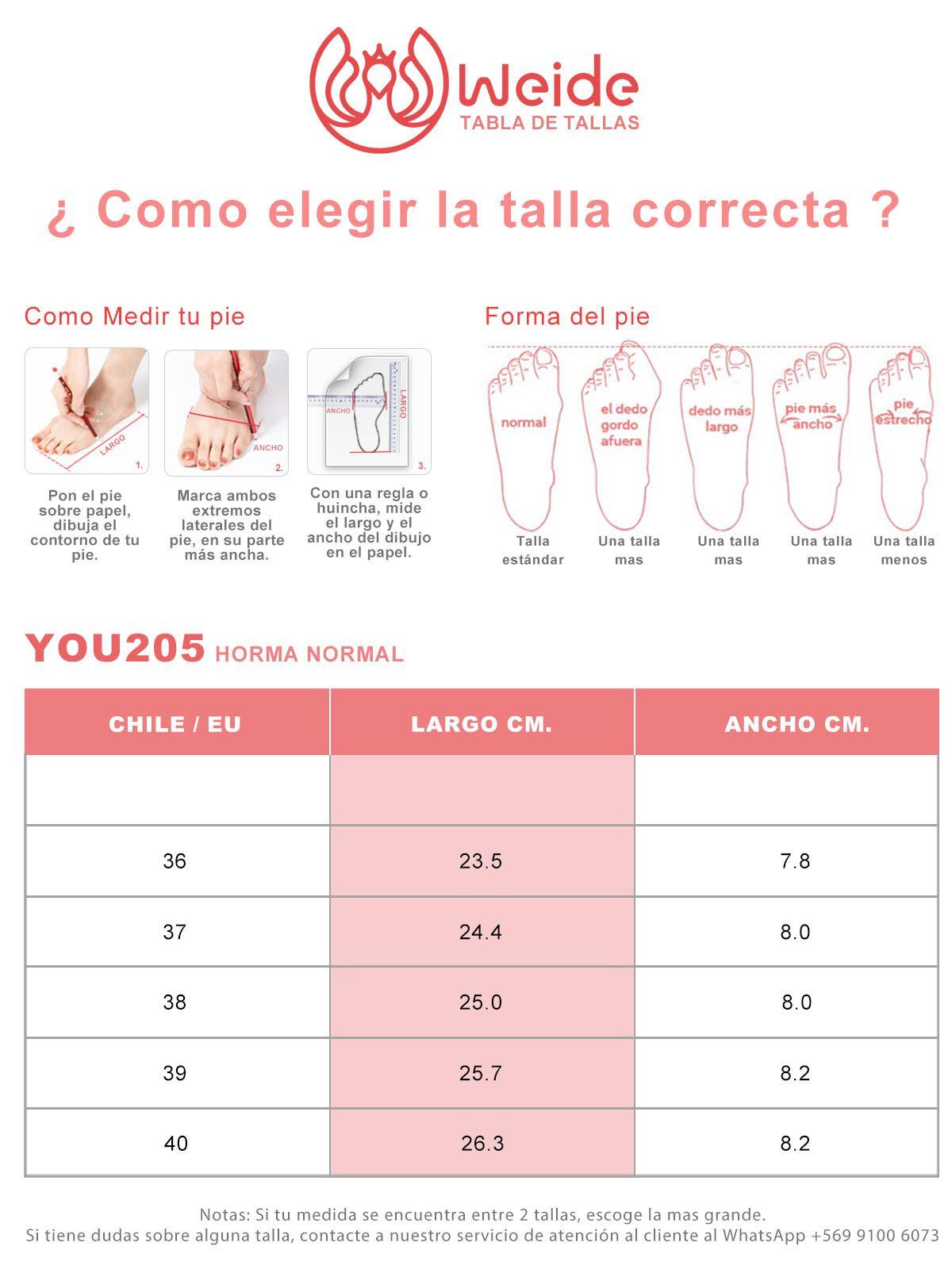 Sandalia Eco Cuero Taco Rojo Fiesta Mujer Weide YOU205-3