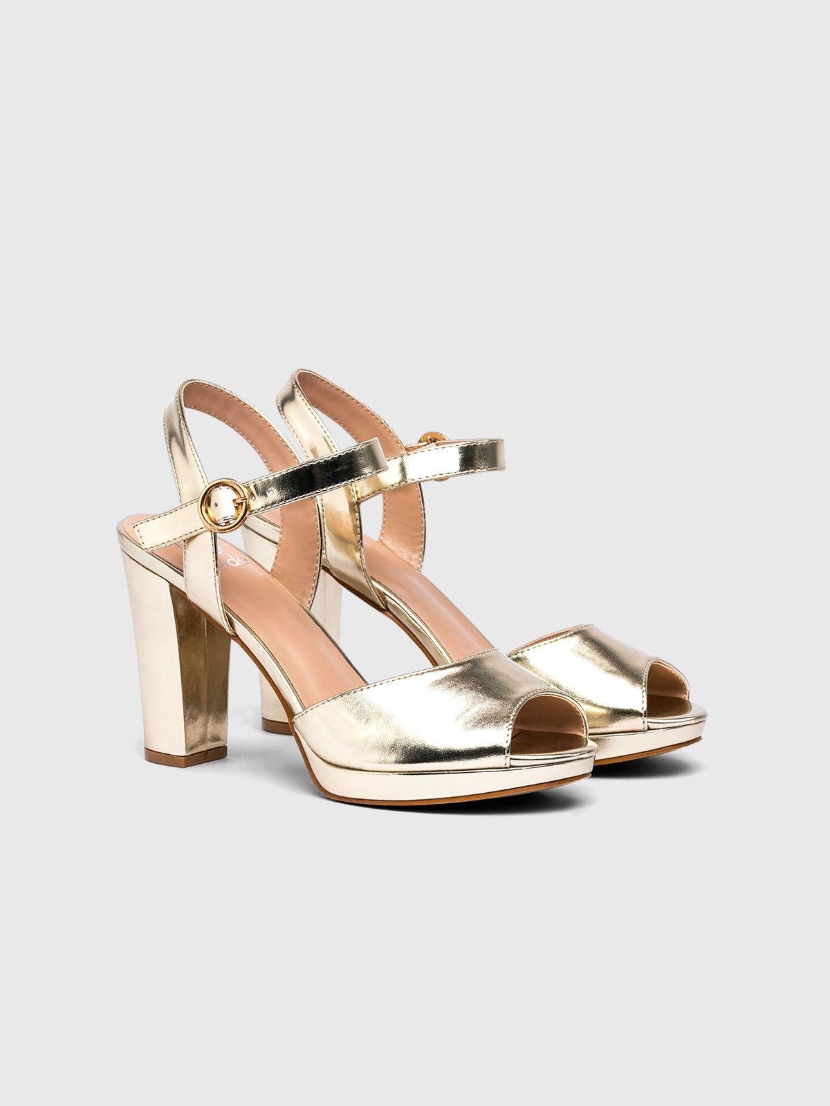 Sandalia Taco Dorado Fiesta YOU198 Weide-4