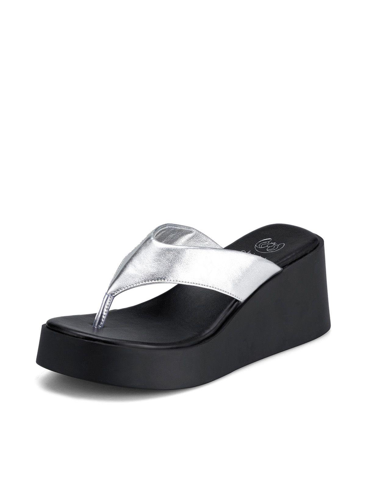 Sandalia Plataforma Plateado Casual QIU329 Weide-0