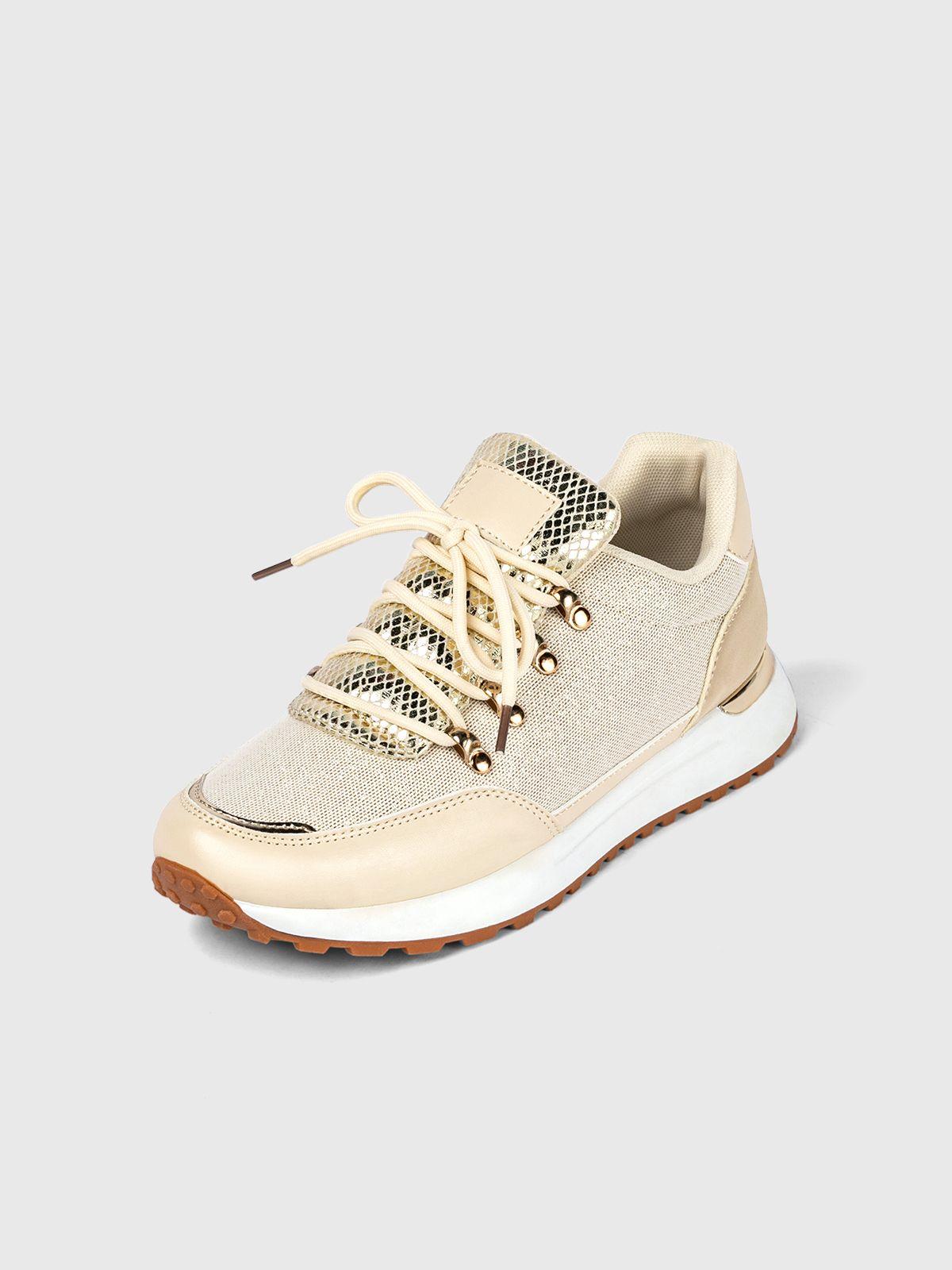 Zapatilla  Mujer Flora Beige Weide-0