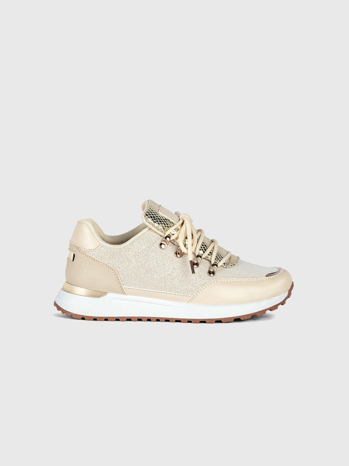 Zapatilla  Mujer Flora Beige Weide-2