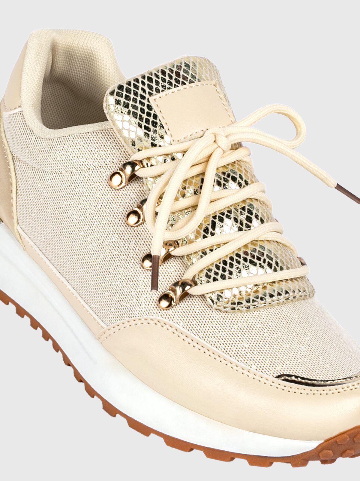 Zapatilla  Mujer Flora Beige Weide-5