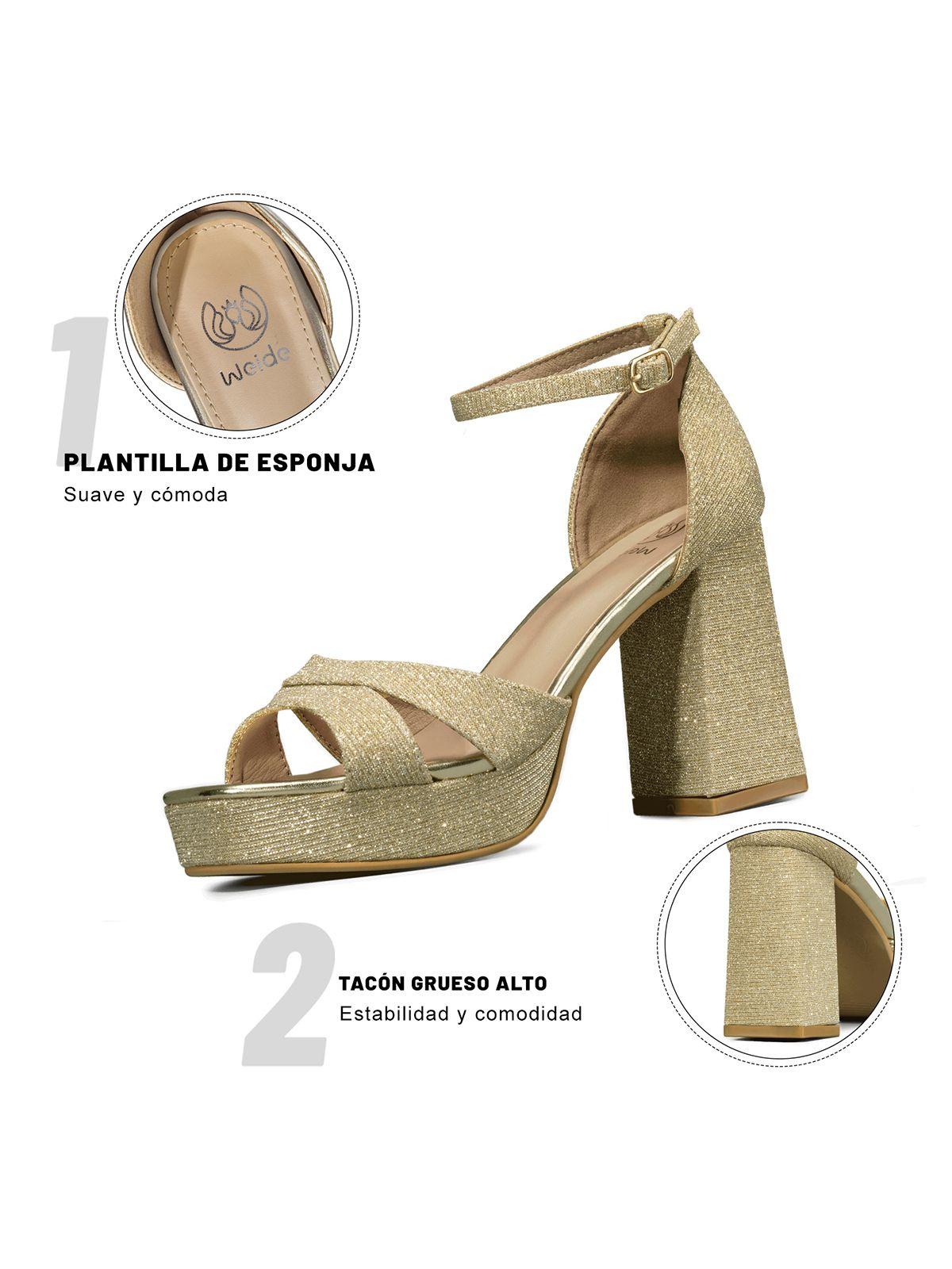 Sandalias Taco Alto Moda Fiesta Mujer Weide YOU551-6