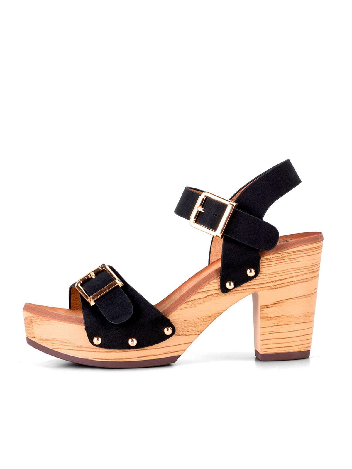 Sandalia Plataforma Negro Casual JS58 Weide-4